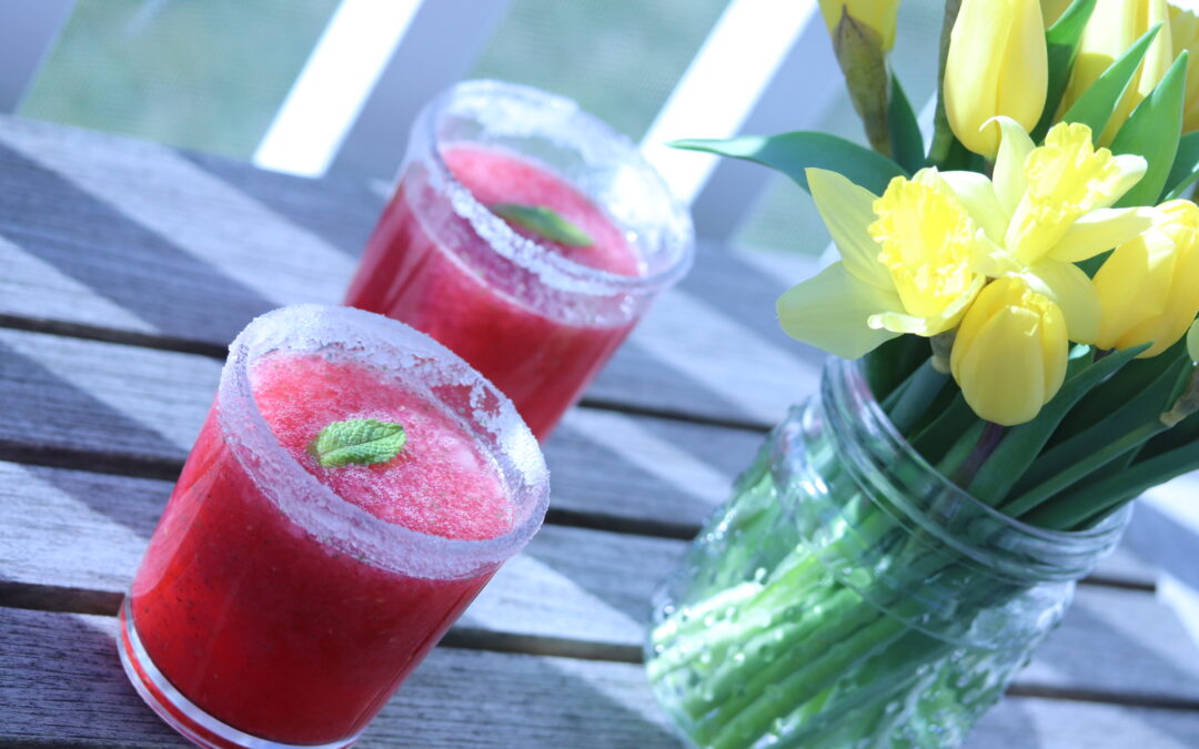 Raspberry Mint Frozen Margarita