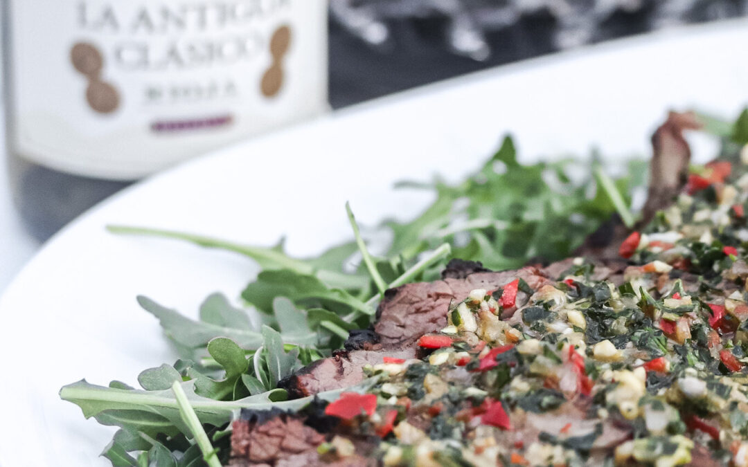 The BEST Flank Steak with Chimichurri Sauce