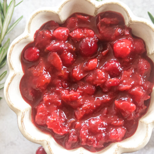 Orange Cinnamon Bourbon Cranberry Sauce