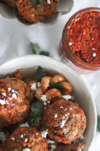 turkey meatballs with romanesco sauce