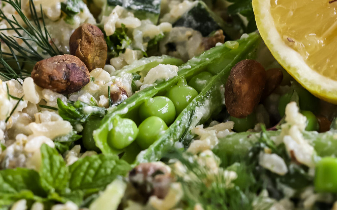 Literally the best herby summer rice salad ever!